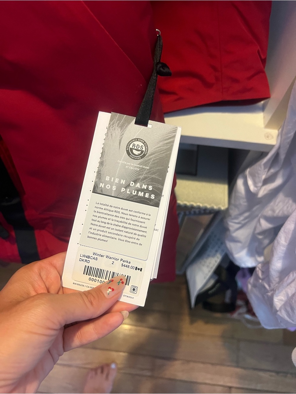SALE 🔥NWT lululemon WINTER WARRIOR Red Women's Insulated Puffer Parka - Picture 8 of 12